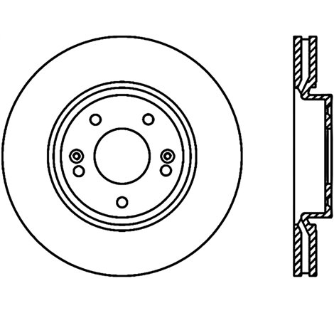 StopTech 09-18 Kia Forte Cryo Front Right Slotted Sport Brake Rotor