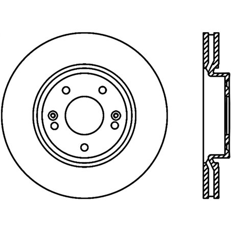 StopTech 09-18 Kia Forte Cryo Front Right Slotted Sport Brake Rotor