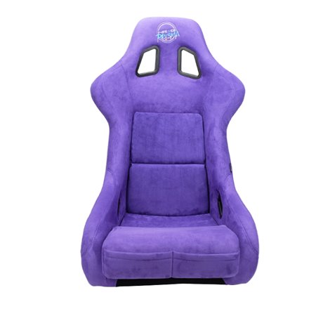 NRG FRP Bucket Seat PRISMA Edition W/ pearlized Back Purple Alcantara - Large