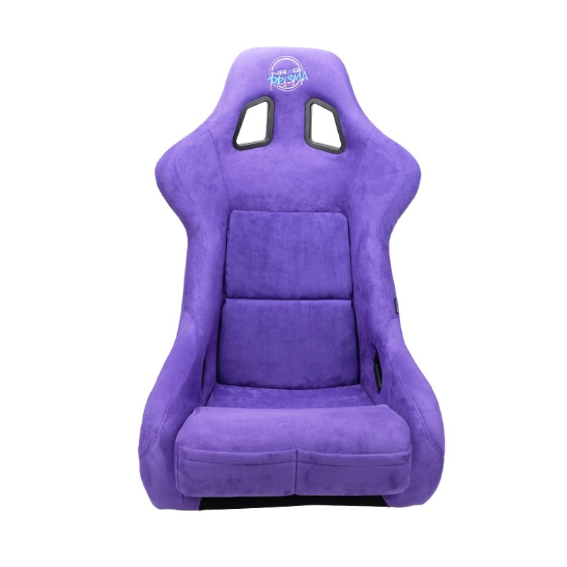 NRG FRP Bucket Seat PRISMA Edition W/ pearlized Back Purple Alcantara - Large