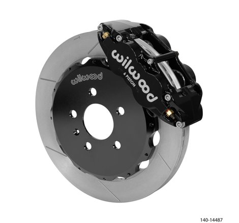 Wilwood 03-08 Audi A4 Forged Narrow Superlite 6R Front Big Brake Kit 12.88in Rotor Dia (Black)