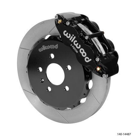 Wilwood 03-08 Audi A4 Forged Narrow Superlite 6R Front Big Brake Kit 12.88in Rotor Dia (Black)