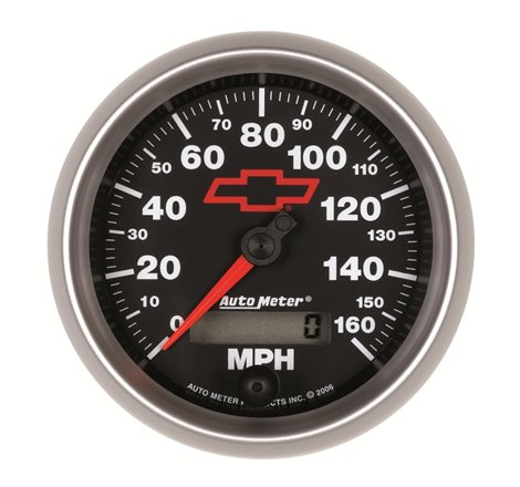 Autometer Speedometer 3-3/8in, 0-160 MPH, Elec. Programmable - Bowtie Black