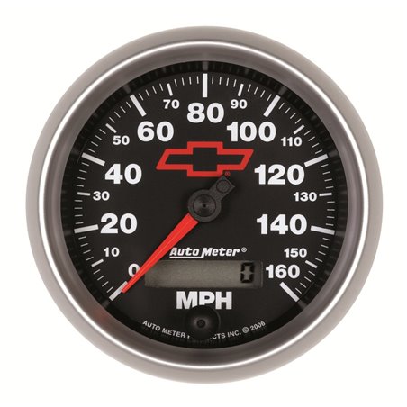 Autometer Speedometer 3-3/8in, 0-160 MPH, Elec. Programmable - Bowtie Black