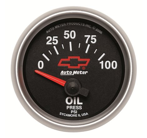 Autometer Oil Pressure 2-1/16, 0-100 PSI - Red Bowtie