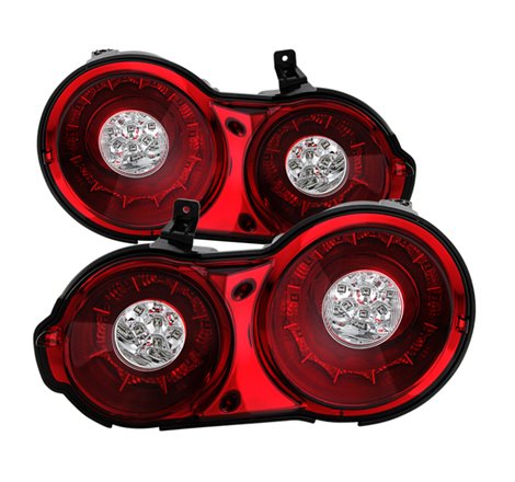 Spyder 09-15 Nissan GTR LED Tail Lights Red Clear ALT-YD-NGTR09-LED-RC