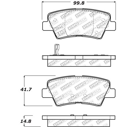 StopTech 09-15 Hyundai Sonata Street Select Rear Brake Pads