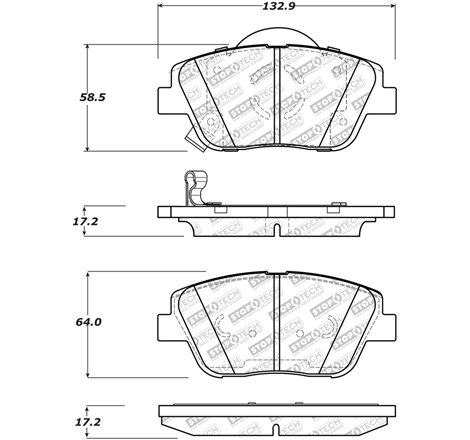 StopTech 09-15 Hyundai Sonata Street Select Front Brake Pads