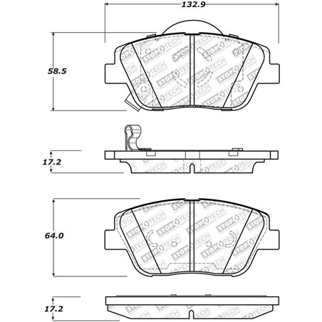 StopTech 09-15 Hyundai Sonata Street Select Front Brake Pads