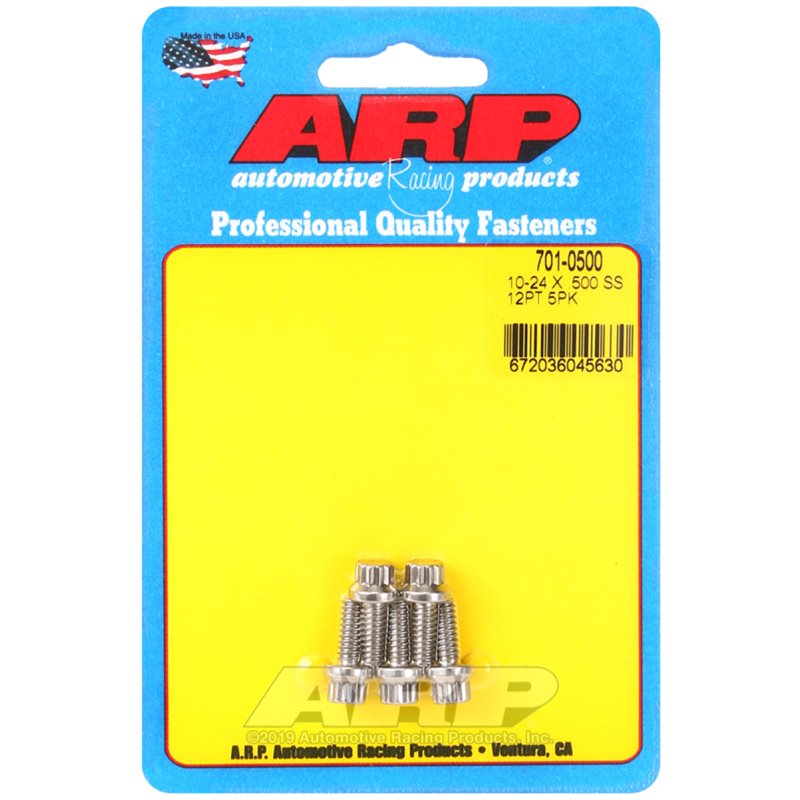 ARP 10-24 x .500 12pt SS bolts