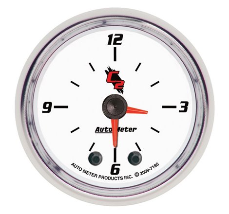 Autometer C2 2-1/6in 12 Hour Analog Clock Gauge