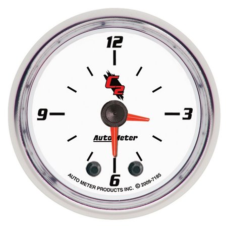 Autometer C2 2-1/6in 12 Hour Analog Clock Gauge