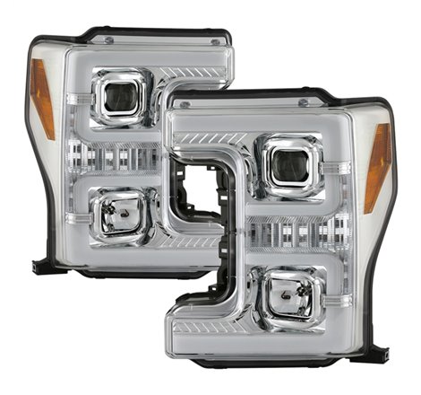 Spyder Ford F-250/F-350/F450 Super Duty 17-18 Projector Headlights Chrome PRO-YD-FS17-SBSEQ-C