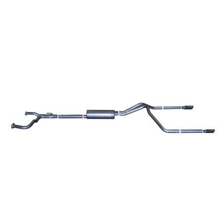 Gibson 04-10 Nissan Titan LE 5.6L 2.5in Cat-Back Dual Split Exhaust - Aluminized