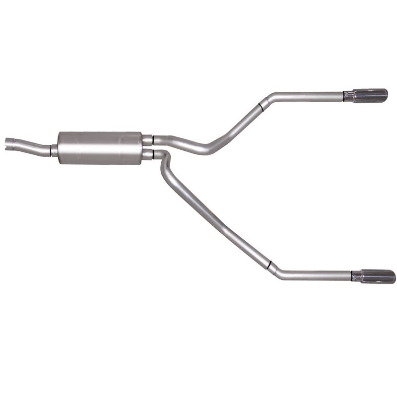 Gibson 99-04 Ford F-250 Super Duty Lariat 6.8L 2.5in Cat-Back Dual Split Exhaust - Aluminized