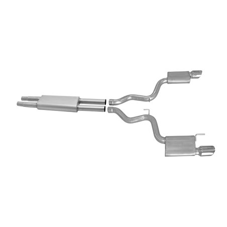 Gibson 15-17 Ford Mustang V6 3.7L 2.5in Cat-Back Dual Exhaust - Stainless