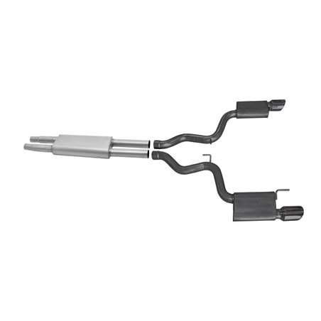 Gibson 15-17 Ford Mustang V6 3.7L 3in Cat-Back Dual Exhaust - Black Elite (Ceramic)