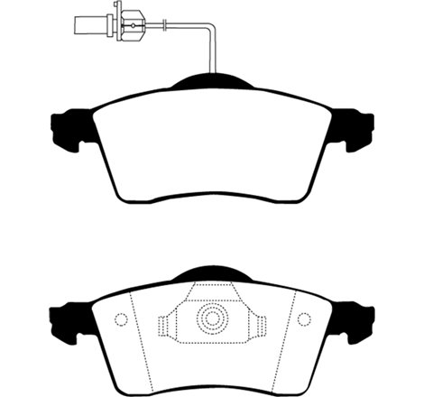 EBC 00 Volkswagen Eurovan 2.8 (ATE) with Wear Leads Greenstuff Front Brake Pads