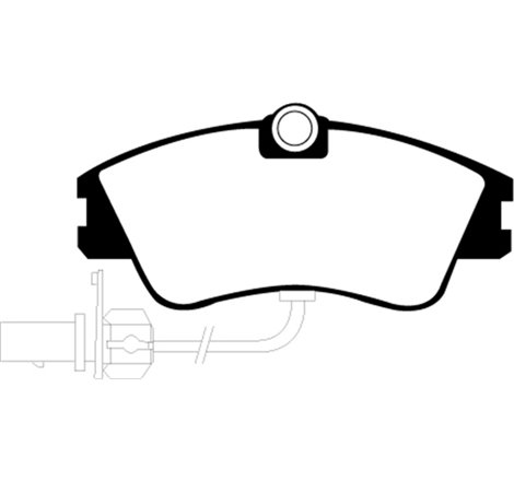 EBC 00 Volkswagen Eurovan 2.8 (Lucas) with Wear Leads Greenstuff Front Brake Pads