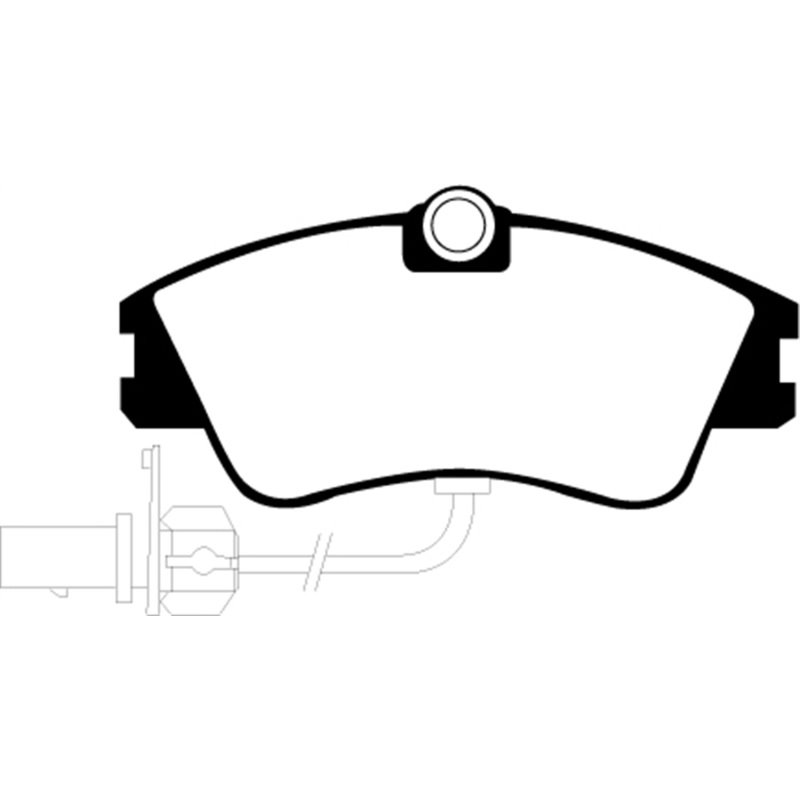 EBC 00 Volkswagen Eurovan 2.8 (Lucas) with Wear Leads Greenstuff Front Brake Pads