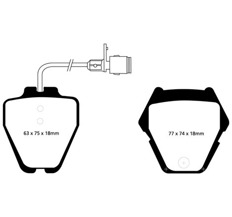 EBC 00-03 Audi A8 Quattro 4.2 (8 Pad Set) Redstuff Front Brake Pads