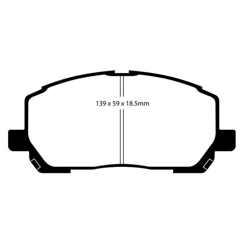 EBC 00-03 Toyota Highlander 2.4 2WD Greenstuff Front Brake Pads