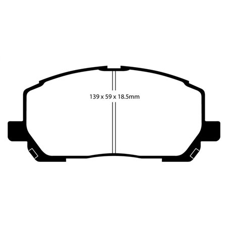 EBC 00-03 Toyota Highlander 2.4 2WD Greenstuff Front Brake Pads