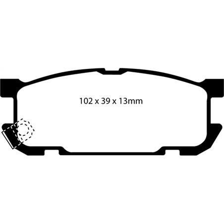 EBC 01-03 Mazda Miata MX5 1.8 (Sports Suspension) Yellowstuff Rear Brake Pads