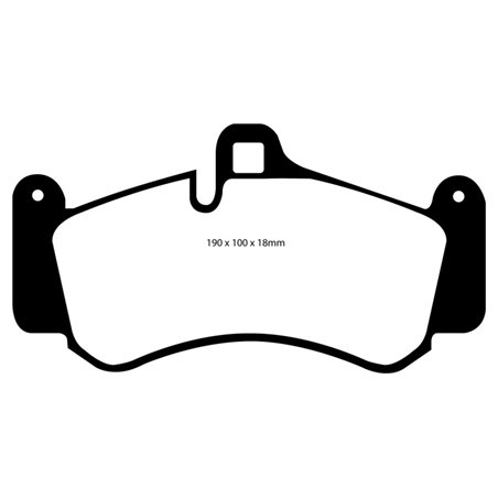 EBC 01-03 Porsche 911 (996) (Cast Iron Rotor only) 3.6 Twin Turbo GT2 Redstuff Front Brake Pads