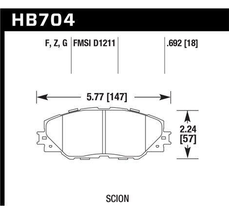 Hawk 06-16 Toyota RAV4 HPS 5.0 Front Brake Pads