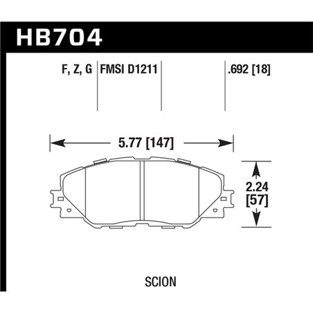 Hawk 06-16 Toyota RAV4 HPS 5.0 Front Brake Pads