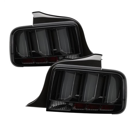 Spyder 05-09 Ford Mustang (White Light Bar) LED Tail Lights - Smoke ALT-YD-FM05V3-LED-SM