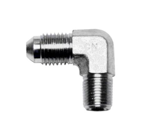 Wilwood 90 Deg Elbow Fitting -4 AN NPT Male to 1/8-27