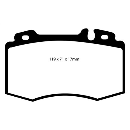 EBC 02-04 Mercedes-Benz C32 AMG (W203) 3.2 Supercharged Yellowstuff Front Brake Pads