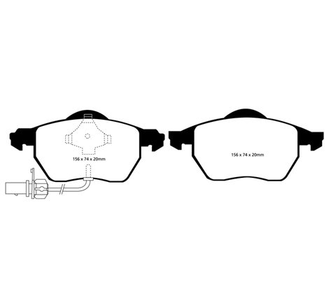 EBC 03-04 Audi A4 1.8 Turbo Redstuff Front Brake Pads