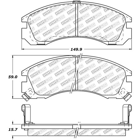 StopTech Street Select Brake Pads w/Hardware - Front