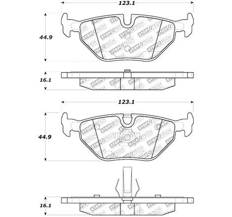 StopTech Street Select Brake Pads w/Hardware - Rear