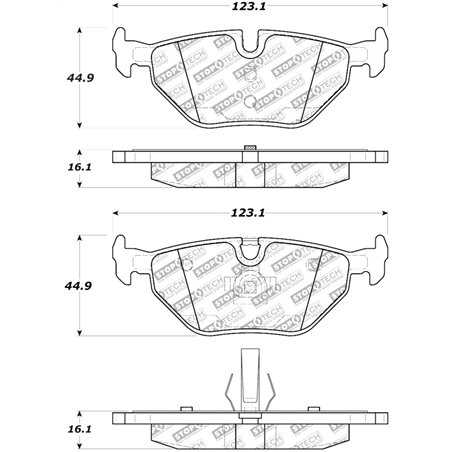 StopTech Street Select Brake Pads w/Hardware - Rear