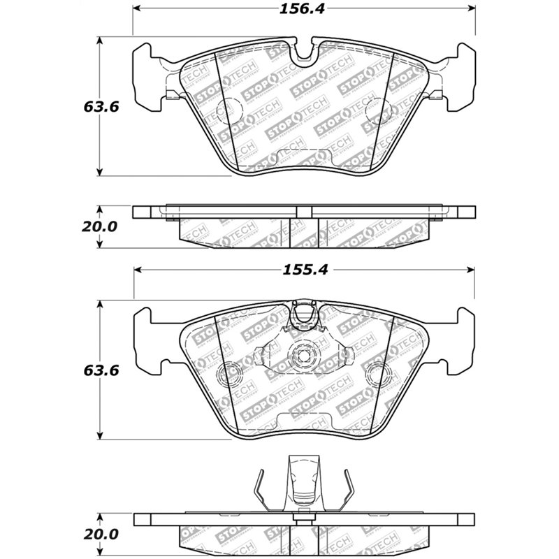 StopTech Street Select Brake Pads w/Hardware - Front