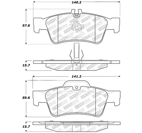 StopTech Street Select Brake Pads w/Hardware - Rear