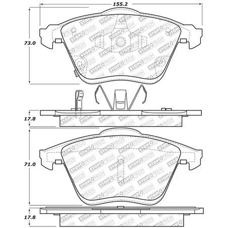 StopTech Street Select Brake Pads w/Hardware - Front