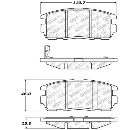 StopTech Street Select Brake Pads w/Hardware - Rear