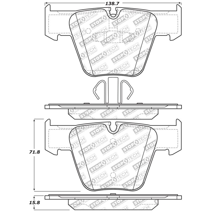 StopTech Street Select Brake Pads w/Hardware - Front