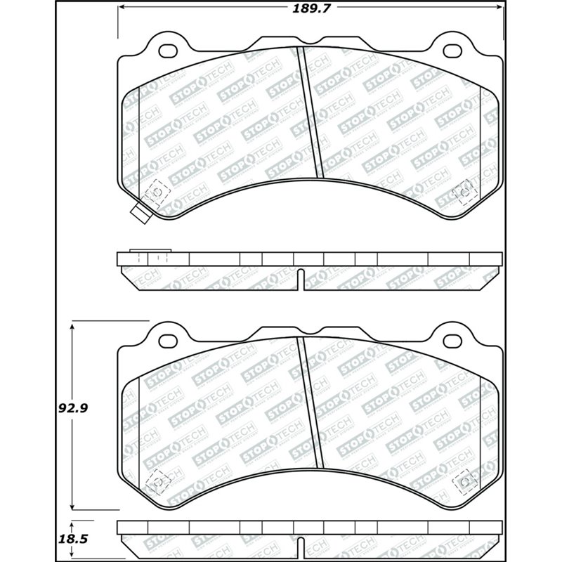 StopTech Street Select Brake Pads - Front