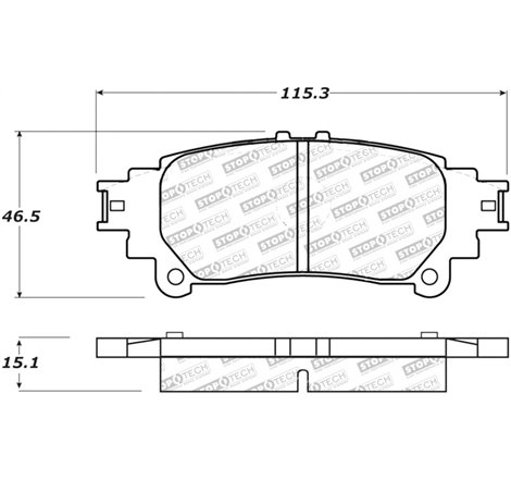 StopTech Street Select Brake Pads w/Hardware - Rear