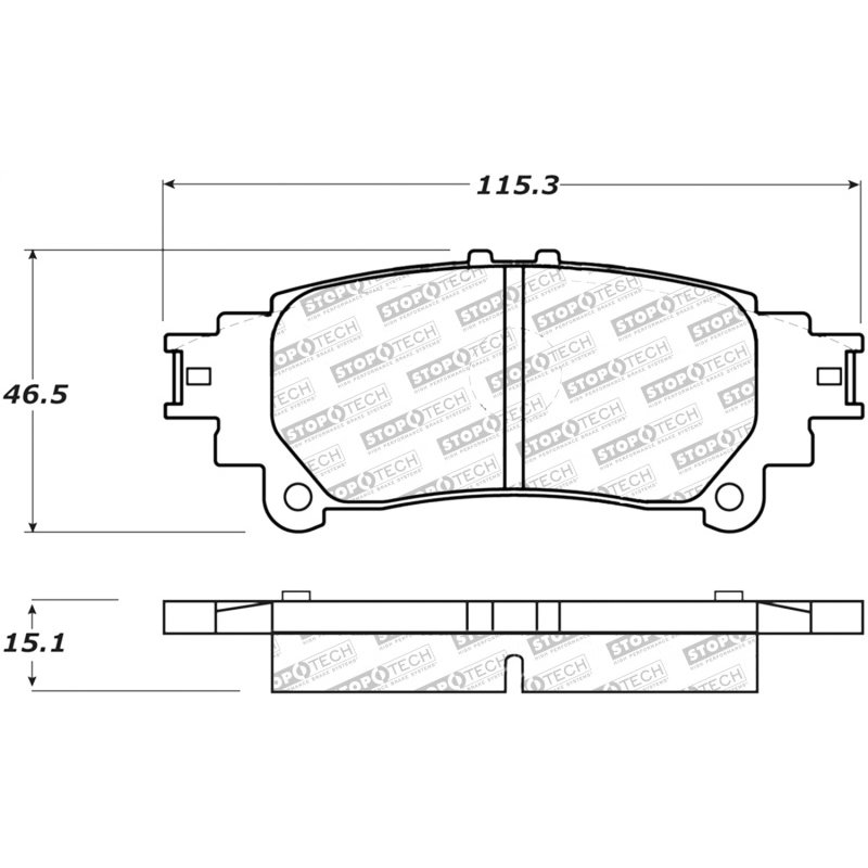 StopTech Street Select Brake Pads w/Hardware - Rear