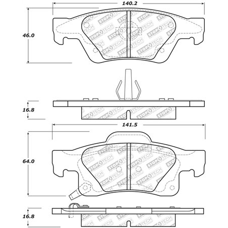 StopTech Street Select Brake Pads w/Hardware - Rear