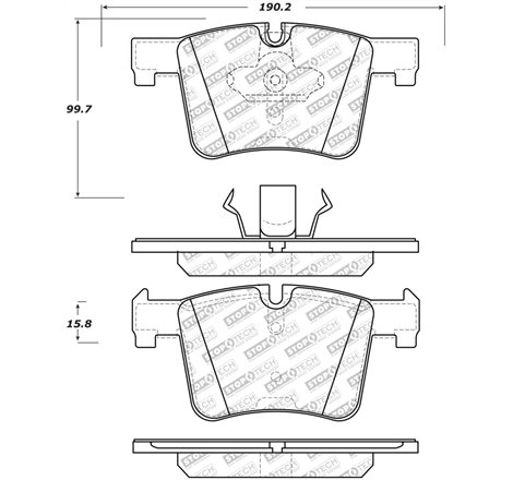 StopTech Street Select Brake Pads w/Hardware - Front