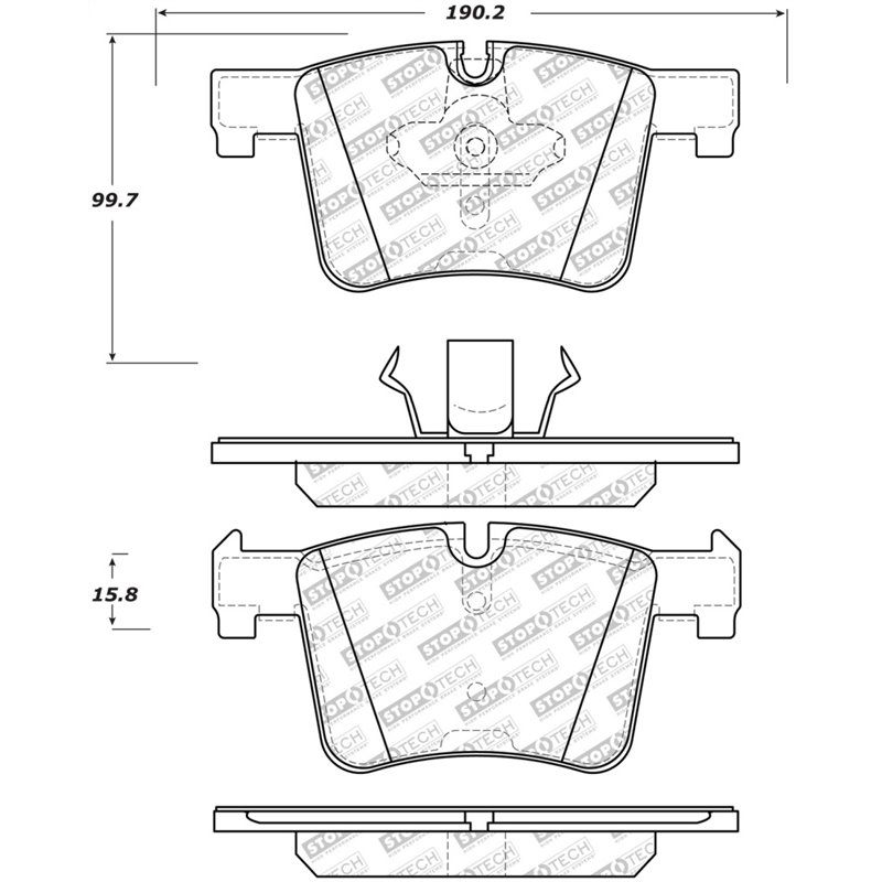 StopTech Street Select Brake Pads w/Hardware - Front