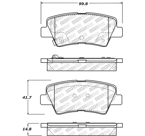 StopTech Street Select Brake Pads w/Hardware - Rear